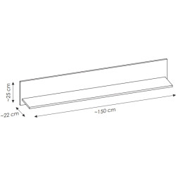 Półka Mosano LUSP101 Dąb Cremona/Kaszmir Meble Wójcik Półka Mosano LUSP101 Dąb Cremona/Kaszmir Meble Wójcik