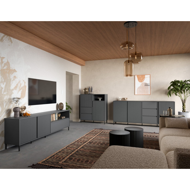 Komoda RTV Avenale AVEF03 Antracyt Meble Wójcik