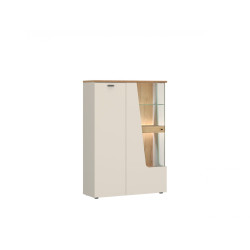 Witryna Cut Out CTUV02L Kaszmir/Dąb Coast Meble Wójcik