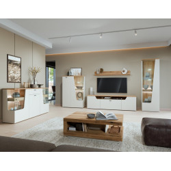 Witryna Cut Out CTUV02L Kaszmir/Dąb Coast Meble Wójcik