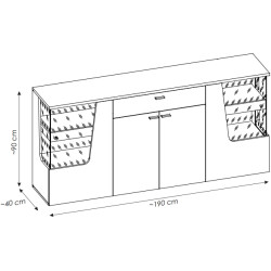 Komoda Cut Out CTUK02 Kaszmir/Dąb Coast Meble Wójcik