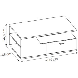 Stolik Cut Out CTUF03 Dąb Coast Meble Wójcik