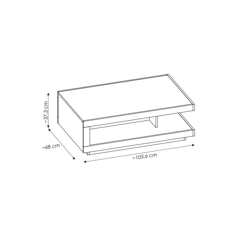 Stolik Cut Out LYOT01 Dąb Coast Meble Wójcik