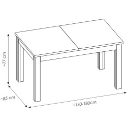 Stół rozkładany Cut Out LYOT01 Dąb Coast Meble Wójcik Stół rozkładany Cut Out LYOT01 Dąb Coast Meble Wójcik