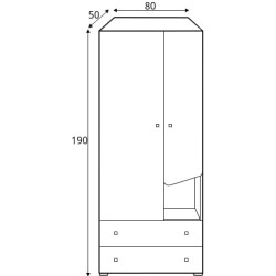 Szafa Delta DL3 Dąb / Antracyt Meblar