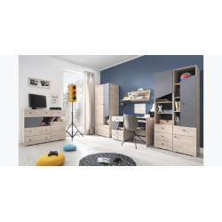 Szafa Delta DL3 Dąb / Antracyt Meblar