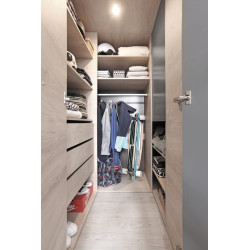 Szafa narożna w formie garderoby Delta DL1 Dąb / Antracyt Meblar Szafa narożna w formie garderoby Delta DL1 Dąb / Antracyt Meblar