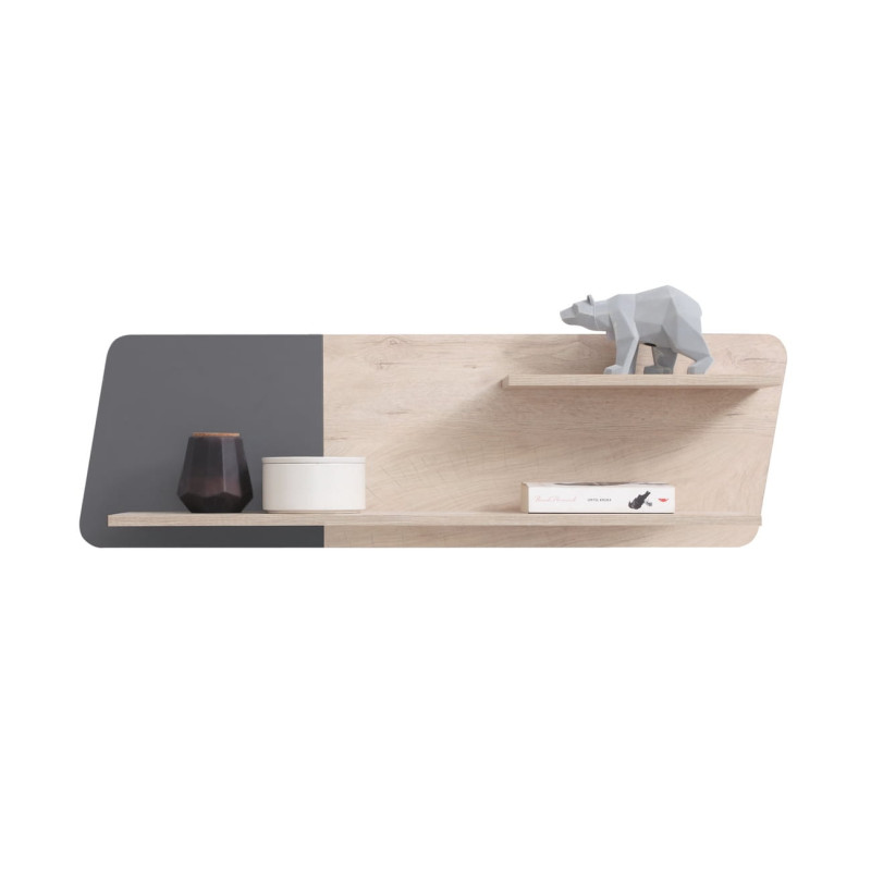 Półka wisząca Delta DL13 Dąb / Antracyt Meblar Półka wisząca Delta DL13 Dąb / Antracyt Meblar