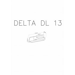 Półka wisząca Delta DL13 Dąb / Antracyt Meblar Półka wisząca Delta DL13 Dąb / Antracyt Meblar
