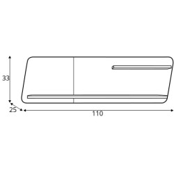 Półka wisząca Delta DL13 Dąb / Antracyt Meblar Półka wisząca Delta DL13 Dąb / Antracyt Meblar