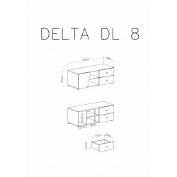 Szafka RTV Delta DL8 Dąb / Antracyt Meblar Szafka RTV Delta DL8 Dąb / Antracyt Meblar