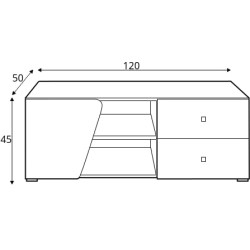 Szafka RTV Delta DL8 Dąb / Antracyt Meblar Szafka RTV Delta DL8 Dąb / Antracyt Meblar