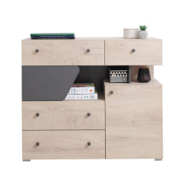 Komoda Delta DL11 Dąb / Antracyt Meblar