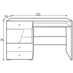 Biurko Delta DL9 Dąb / Antracyt Meblar