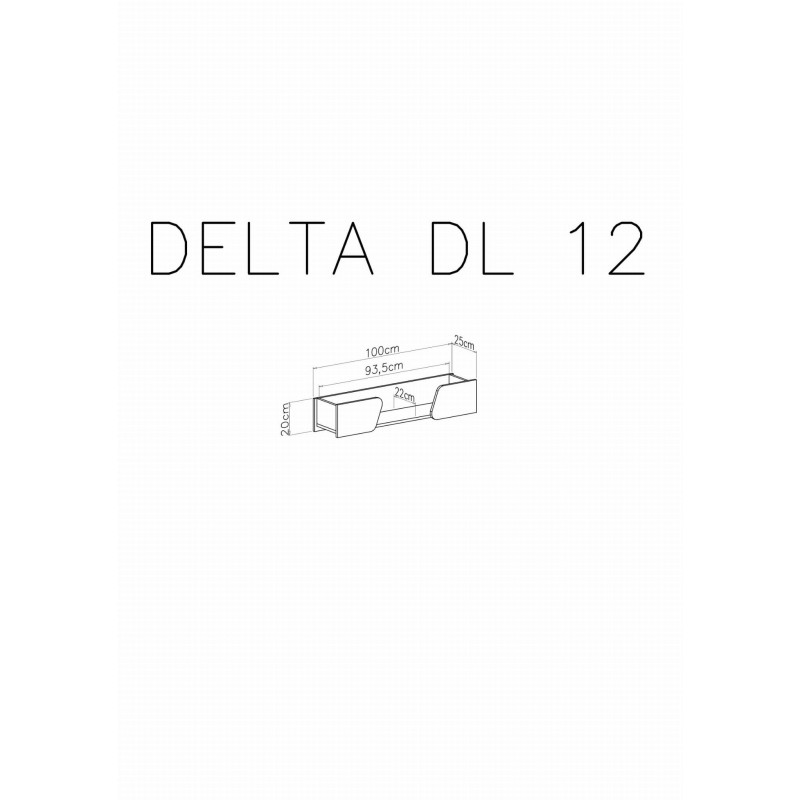 Półka wisząca Delta DL12 Dąb / Antracyt Meblar
