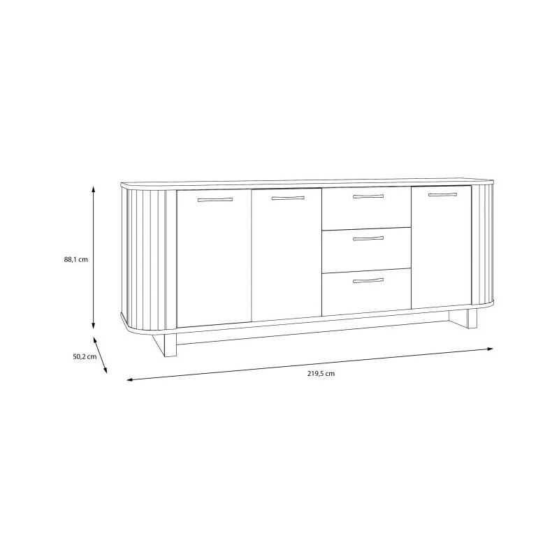 Komoda Formswift FOSK248R Dąb Mauvella Meble Forte