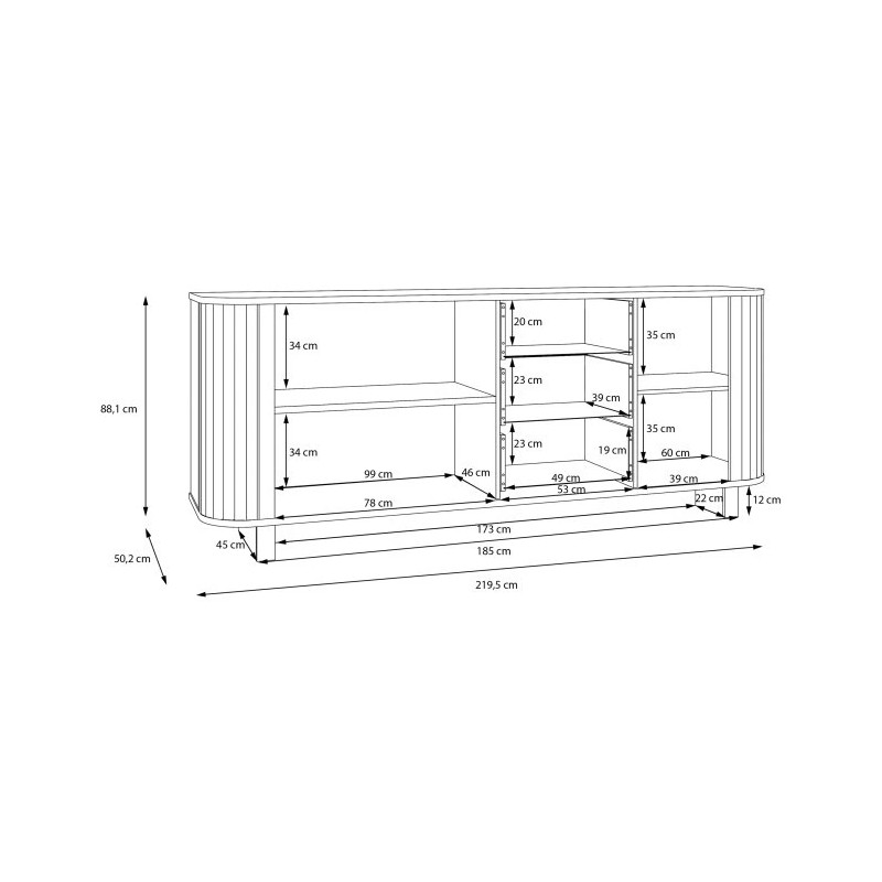 Komoda Formswift FOSK248R Dąb Mauvella Meble Forte