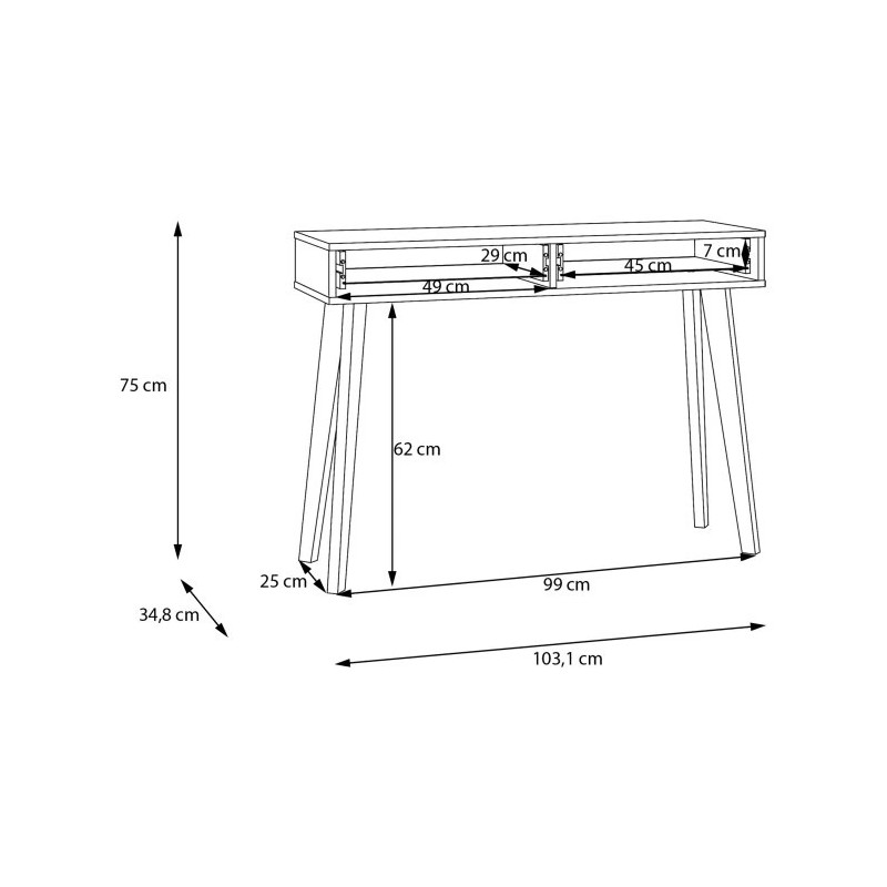 Konsola Formswift TQND221 Dąb Mauvella Meble Forte