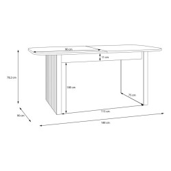 Stół rozkładany Formswift TBLT7128 Dąb Mauvella Meble Forte Stół rozkładany Formswift TBLT7128 Dąb Mauvella Meble Forte
