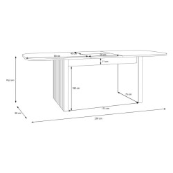 Stół rozkładany Formswift TBLT7128 Dąb Mauvella Meble Forte Stół rozkładany Formswift TBLT7128 Dąb Mauvella Meble Forte