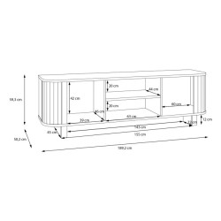 Szafka RTV Formswift FOST232 Dąb Mauvella Meble Forte