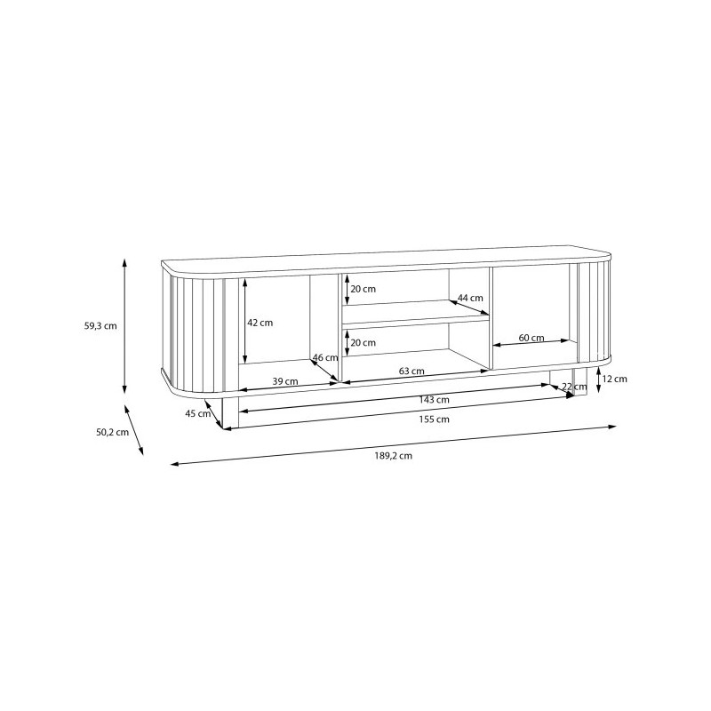 Szafka RTV Formswift FOST232 Dąb Mauvella Meble Forte