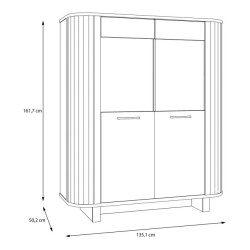 Witryna Formswift FOSV623 Dąb Mauvella Meble Forte