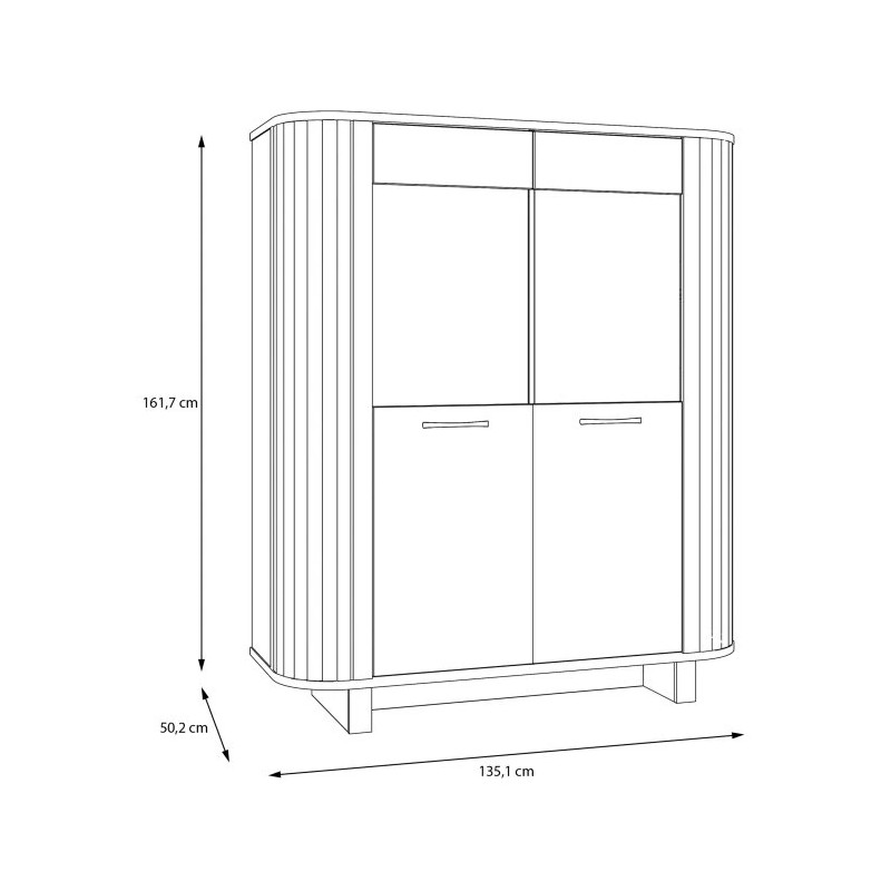 Witryna Formswift FOSV623 Dąb Mauvella Meble Forte