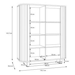 Witryna Formswift FOSV623 Dąb Mauvella Meble Forte