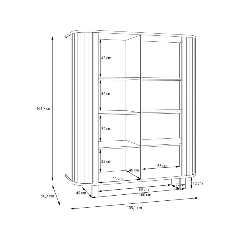 Witryna Formswift FOSV623 Dąb Mauvella Meble Forte