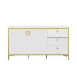 Komoda Golden 2 G2NK231 Biały połysk/złoty Meble Forte