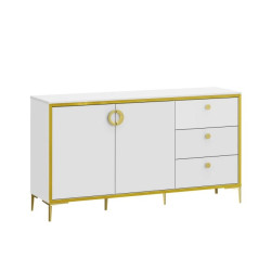 Komoda Golden 2 G2NK231 Biały połysk/złoty Meble Forte Komoda Golden 2 G2NK231 Biały połysk/złoty Meble Forte