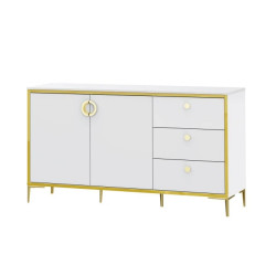 Komoda Golden 2 G2NK231 Biały połysk/złoty Meble Forte Komoda Golden 2 G2NK231 Biały połysk/złoty Meble Forte