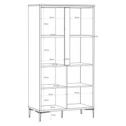 Witryna Golden 2 G2NV621 Biały połysk/złoty Meble Forte