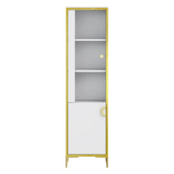 Witryna L/P Golden 2 G2NV711 Biały połysk/złoty Meble Forte