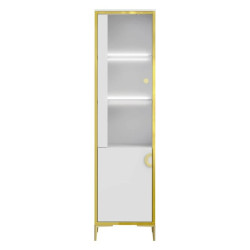 Witryna L/P Golden 2 G2NV711 Biały połysk/złoty Meble Forte