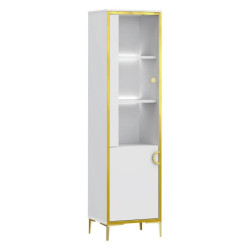Witryna L/P Golden 2 G2NV711 Biały połysk/złoty Meble Forte