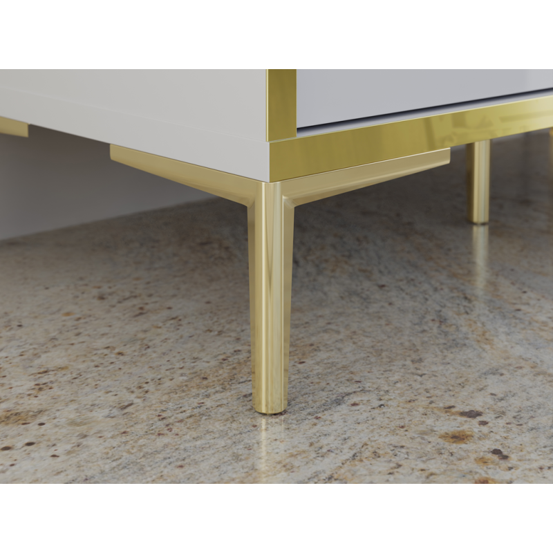 Stolik okolicznościowy Golden 2 CFTT5217 Biały połysk/złoty