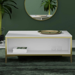 Stolik okolicznościowy Golden 2 CFTT5217 Biały połysk/złoty Stolik okolicznościowy Golden 2 CFTT5217 Biały połysk/złoty