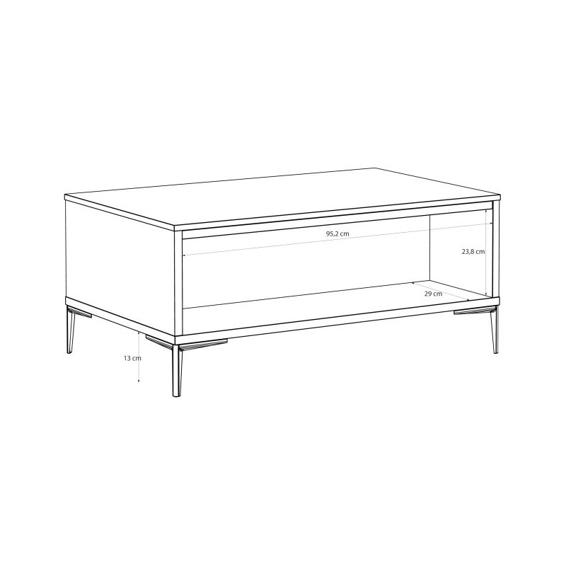 Stolik okolicznościowy Golden 2 CFTT5217 Biały połysk/złoty