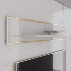 Półka wisząca Golden 2 G2NB01 Biały połysk/złoty Meble Forte