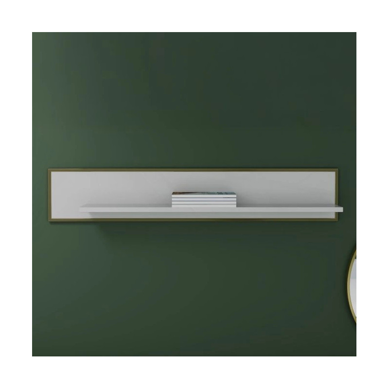 Półka wisząca Golden 2 G2NB01 Biały połysk/złoty Meble Forte