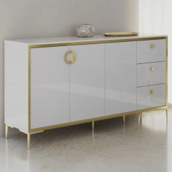 Komoda Golden 2 G2NK241 Biały połysk/złoty Meble Forte Komoda Golden 2 G2NK241 Biały połysk/złoty Meble Forte