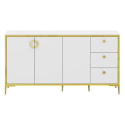 Komoda Golden 2 G2NK241 Biały połysk/złoty Meble Forte