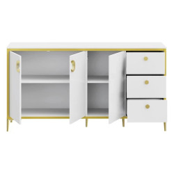 Komoda Golden 2 G2NK241 Biały połysk/złoty Meble Forte Komoda Golden 2 G2NK241 Biały połysk/złoty Meble Forte