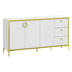 Komoda Golden 2 G2NK241 Biały połysk/złoty Meble Forte Komoda Golden 2 G2NK241 Biały połysk/złoty Meble Forte