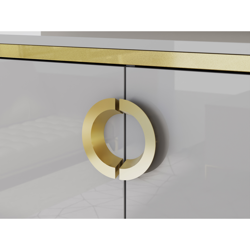 Komoda Golden 2 G2NK241 Biały połysk/złoty Meble Forte