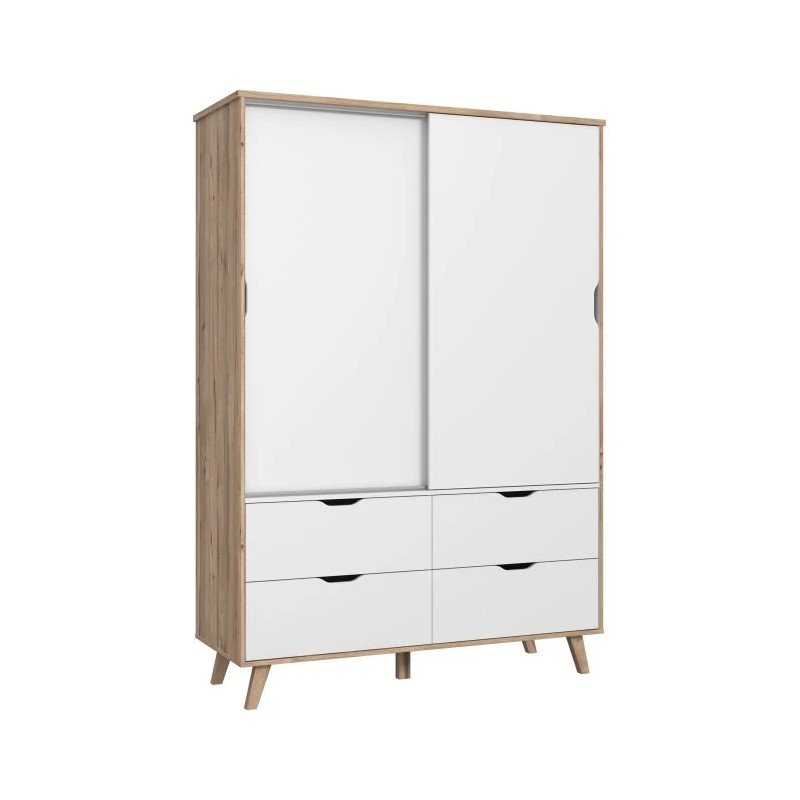 Szafa ubraniowa Vankka VNKS821 Dąb/Biały Meble Forte