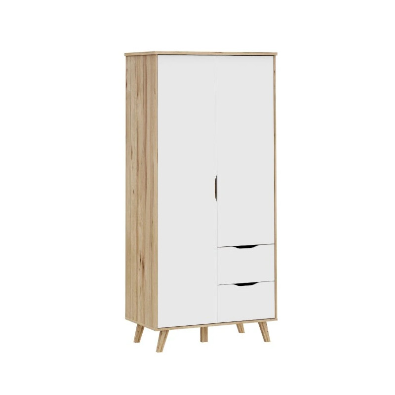 Szafa ubraniowa Vankka VNKS823L Dąb/Biały Meble Forte