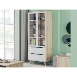 Witryna Vankka VNKV722 Dąb/Biały Meble Forte